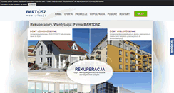 Desktop Screenshot of bartoszwentylacja.com.pl